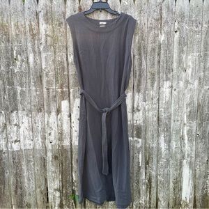 Faherty Women’s Large Dress Dream Costa Sleeveless Organic Cotton Gauze Gray